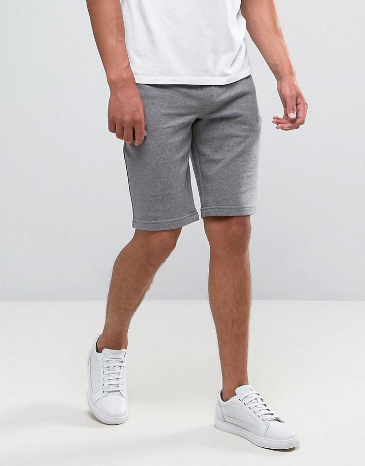 Armani Jeans Sweat Shorts Regular Fit In Gray Melange - Gray