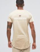 Good For Nothing T-shirt With Back Print - Beige