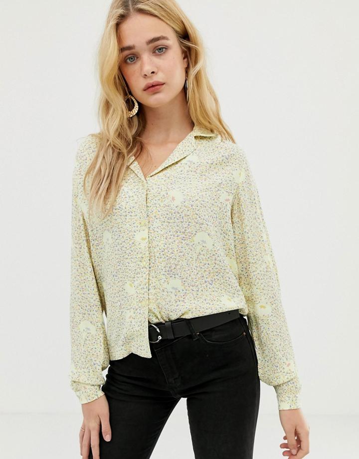 Vero Moda Delicate Print Shirt - Cream