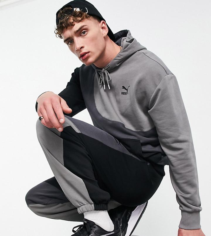 Puma Convey Logo Hoodie In Multi Black Exclusive To Asos