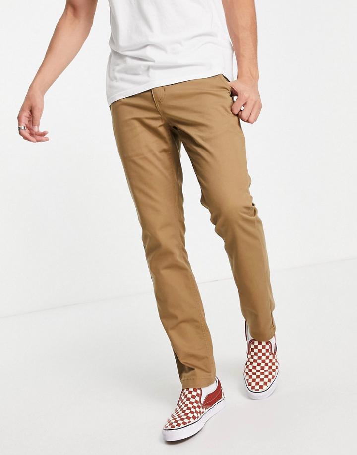 Vans Slim Fit Authentic Chinos In Khaki-green