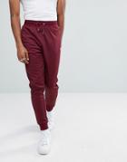 Ellesse Poly Tricot Track Joggers In Burgundy - Red