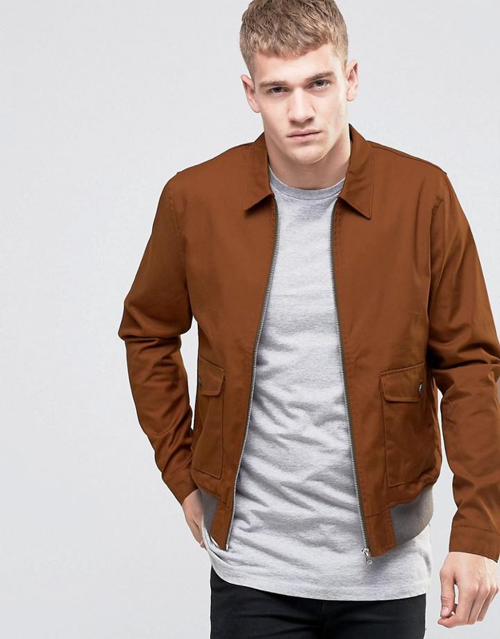 New Look Harrington Jacket In Rust - Tan