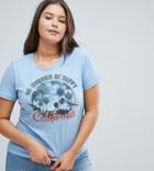 Brave Soul Plus Be Happy T Shirt - Blue