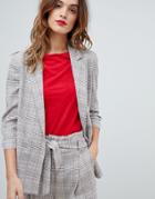 Sisley Pink Check Double Breasted Blazer - Multi