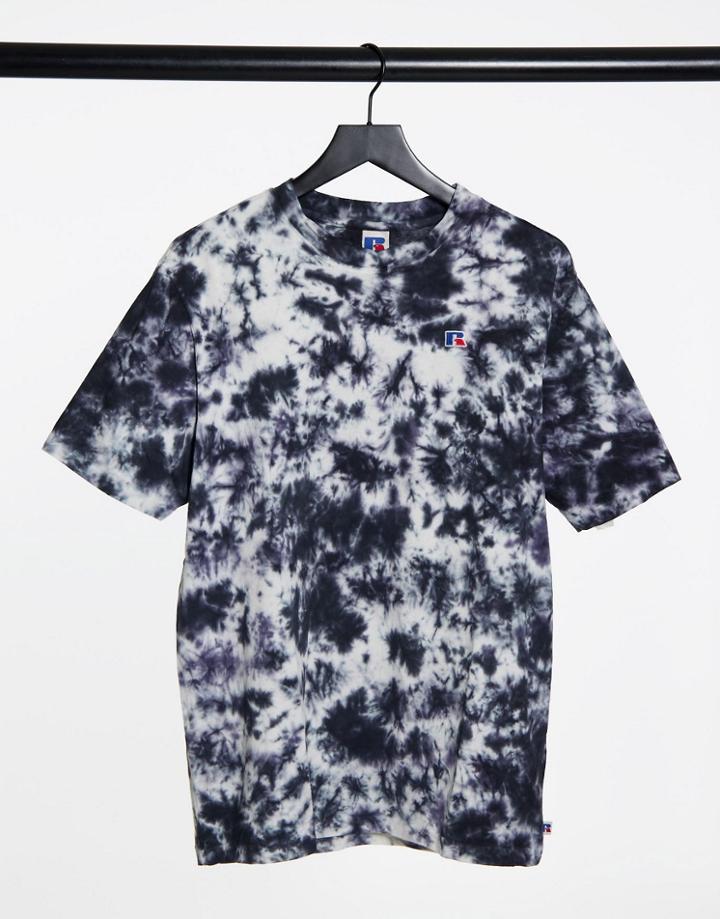 Russell Athletic Tie Dye T-shirt In Black