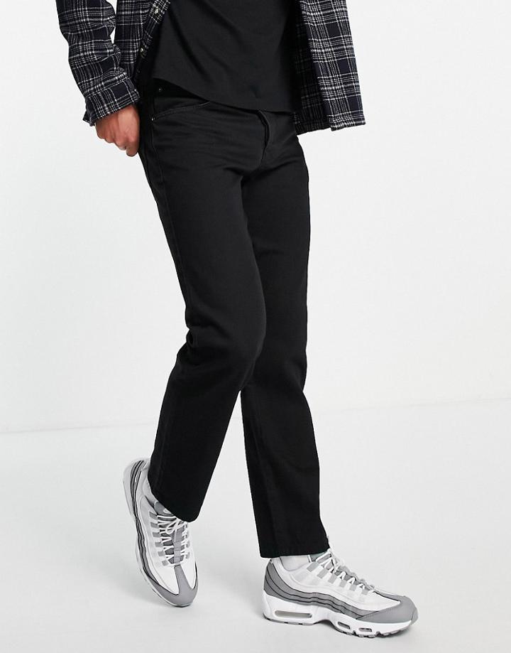 Topman Straight Jeans In Black