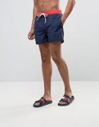 Tommy Hilfiger Thd Contrast Swim Shorts In Navy - Navy