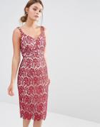 Coast Blakeley Lace Midi Dress - Merlot