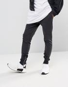 Sixth June Skinny Joggers In Black With Zip Ankle - Black