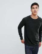 Selected Homme Knitted Sweater In Ribbed 100% Organic Cotton - Gray