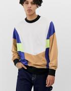Collusion Color Blocked Long Sleeve T-shirt - Multi