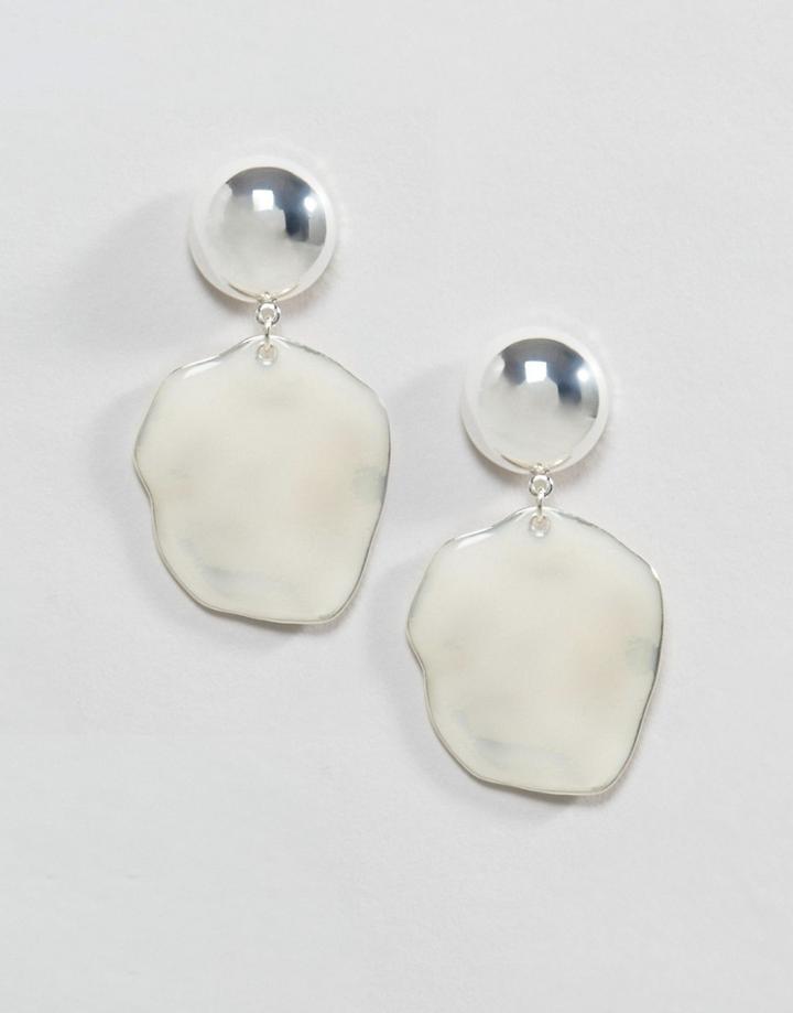 Monki Stud Pearl Effect Earrings - Gold