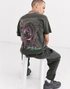 Nothing Is Sacred Rainbow Print Manga T-shirt In Black