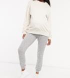 Asos Design Maternity Supersoft Slim Leg Sweatpants In Gray Marl-grey