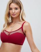 Pour Moi Glamazon Cami Underwire Bikini Top In Berry B-g Cup - Red