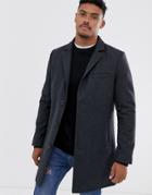 Farah Ruxton Overcoat In Charcoal