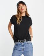 Vero Moda High Neck T-shirt With Wide Sleeve In Black