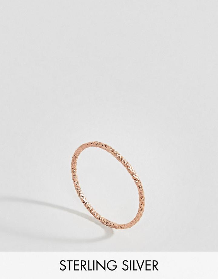 Dogeared Rose Gold Plated Karma Sparkle Ring - Gold