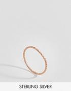 Dogeared Rose Gold Plated Karma Sparkle Ring - Gold