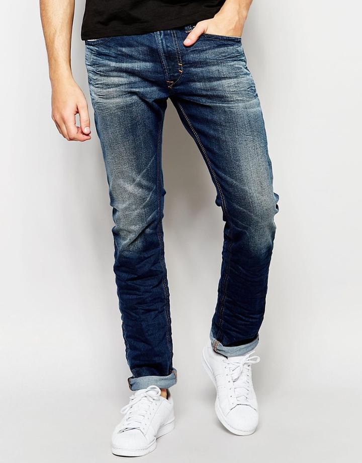 Diesel Jeans Thavar 848z Slim Fit Stretch Dark Vintage Wash - Dark Vintage