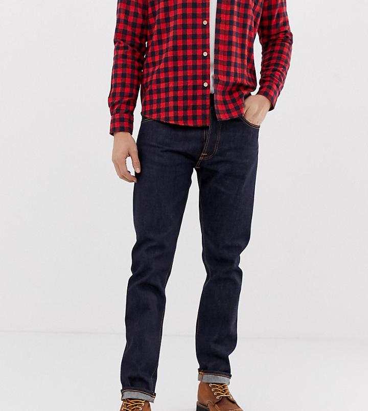Nudie Jeans Co Fearless Freddie Tapered Fit Jeans Dry Ring - Navy