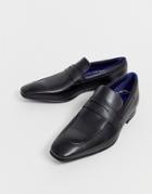 Ted Baker Galah Penny Loafers In Black Leather - Black