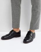 Hudson London Osney Leather Brogue Shoes In Black - Black