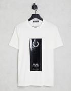 Fred Perry Block Print T-shirt In White