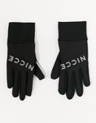 Nicce Gloves With Reflective Logo In Black