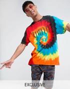 Reclaimed Vintage Inspired Oversized T-shirt In Tie Dye - Blue