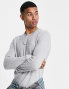 Hollister Knitted Sweater In Gray