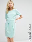 Asos Petite Textured Double Layer Mini Wiggle Dress - Mint
