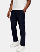Topman Slim Suit Pants In Navy-blues