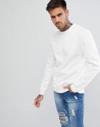 Pull & Bear Sweatshirt In White - White