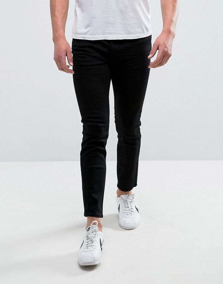 Mango Man Skinny Jeans In Black - Black