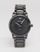 Emporio Armani Stainless Steel Bracelet Watch In Black Ar1508 - Black