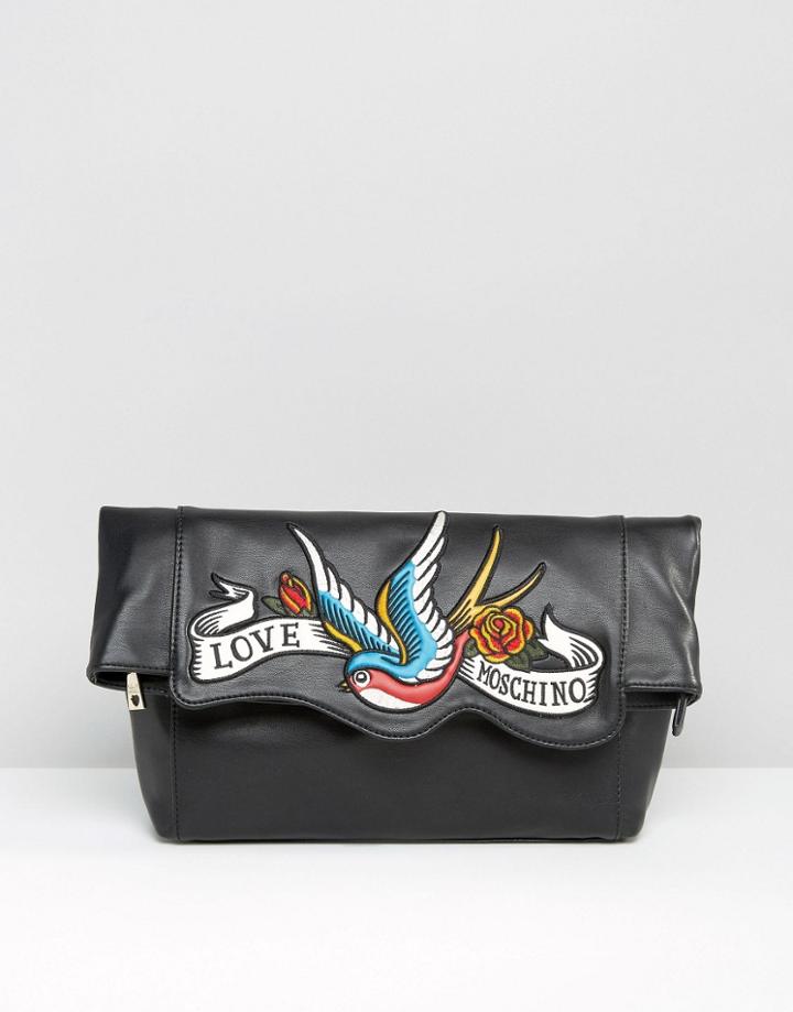 Love Moschino Swallow Clutch Bag - Black