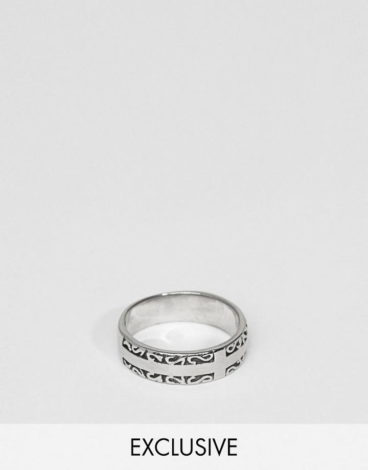 Reclaimed Vintage Inspired Cross Ring - Silver