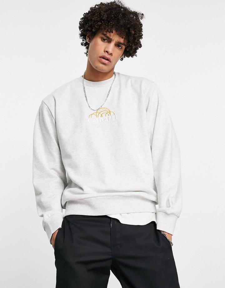 Carhartt Wip Geo Script Sweatshirt In Gray