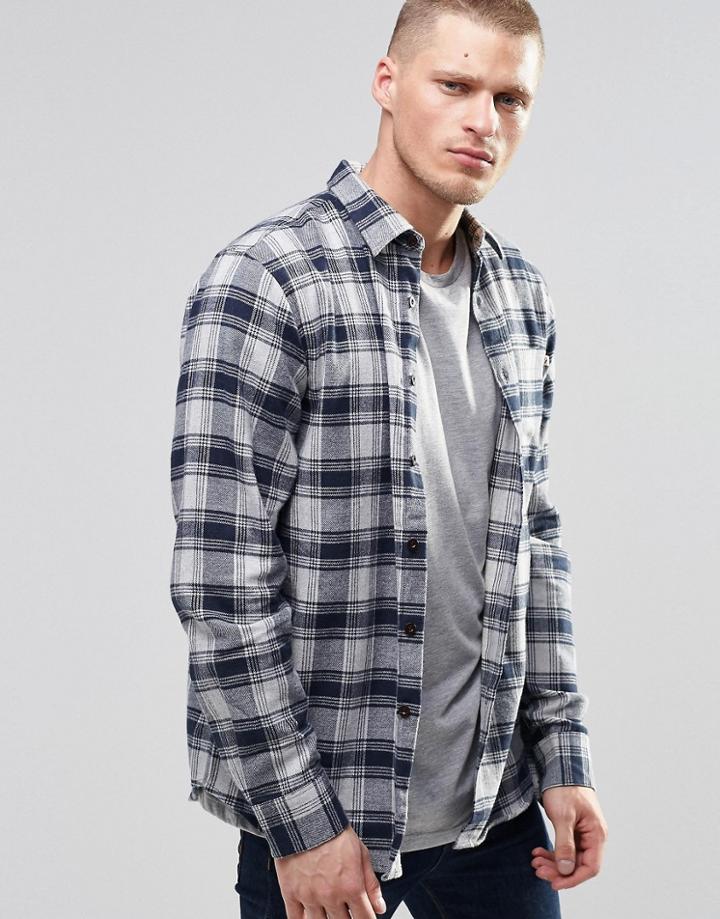 Farah Checked Shirt - Navy