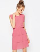 Asos Mini Pleated Dress - Pink