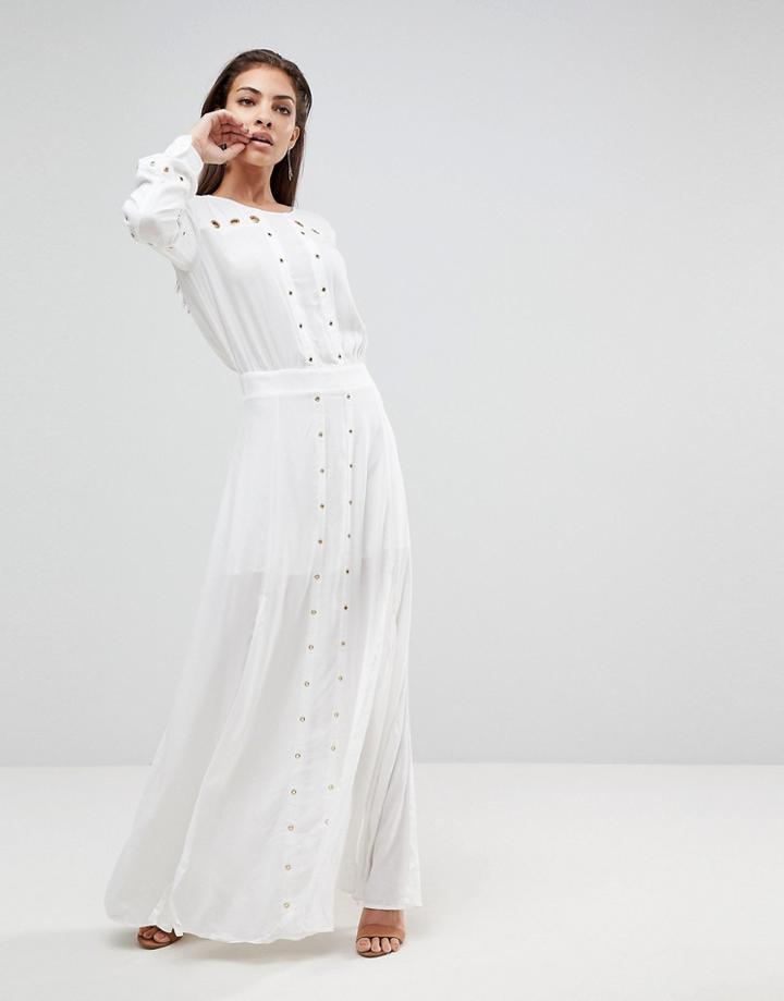 Finders Keepers Maddox Slit Maxi Dress - White