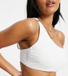 Ivory Rose Fuller Bust Mix And Match Scrunch One Shoulder Top In White