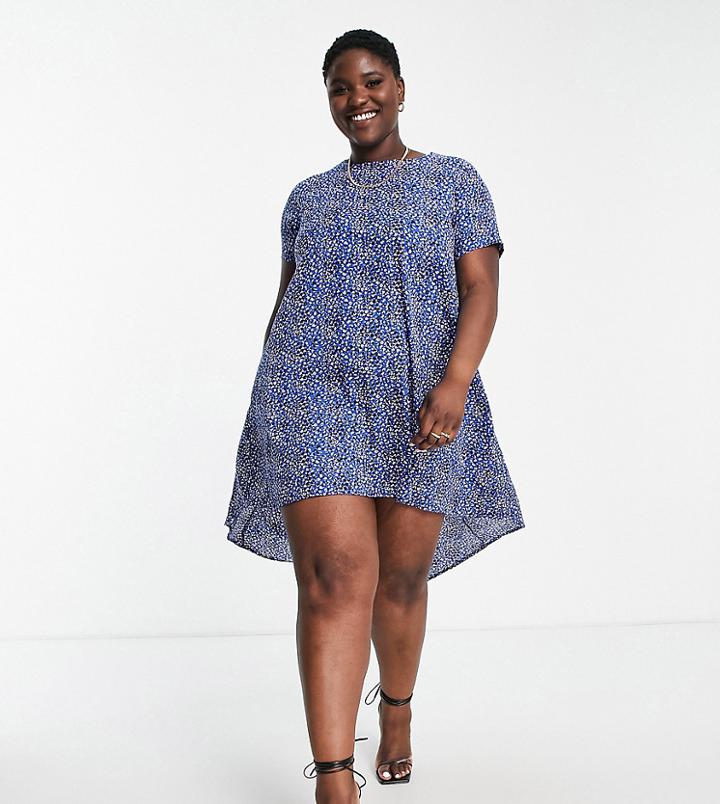 Ax Paris Plus Mini Dress In Multi Animal Print