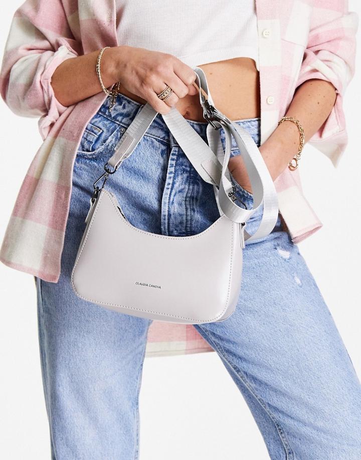 Claudia Canova Utility Strap Shoulder Bag In Gray
