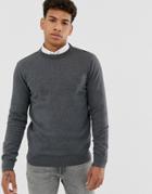 New Look Crew Neck Sweater In Gray