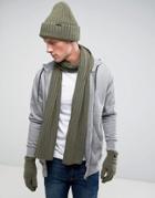 G-star Beanie Scarf Gloves Giftset - Gray