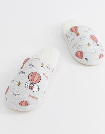 Women'secret Snoopy Slippers In Gray - Gray