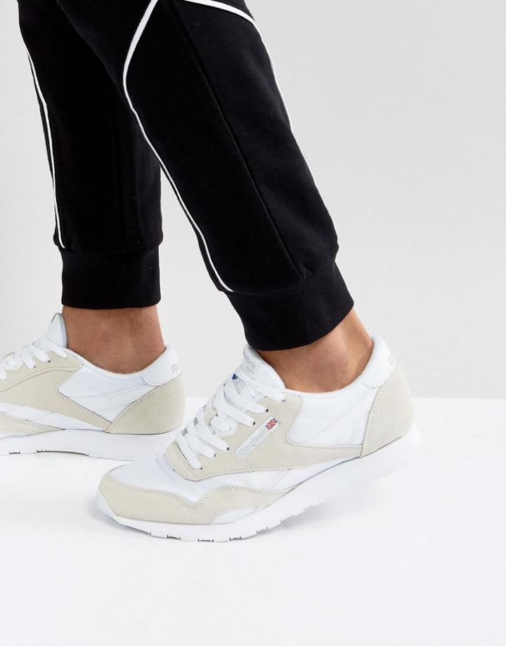 Reebok Classic Nylon Sneakers In White 6390